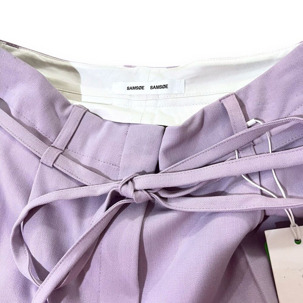 NWT Samsoe Samsoe Haven Pants S Mauve Shadow Purple Scandi Wide Leg Pleated - Picture 7 of 11